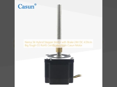 Гибридный шаговый двигатель Nema 34 с тормозом 24 В постоянного тока 4,5 Нм, прочный, сертифицирован CE RoHS от Casun Motor