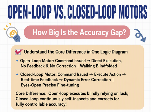 Последние блоги о компании Open-Loop vs. Closed-Loop Stepper Motor Control